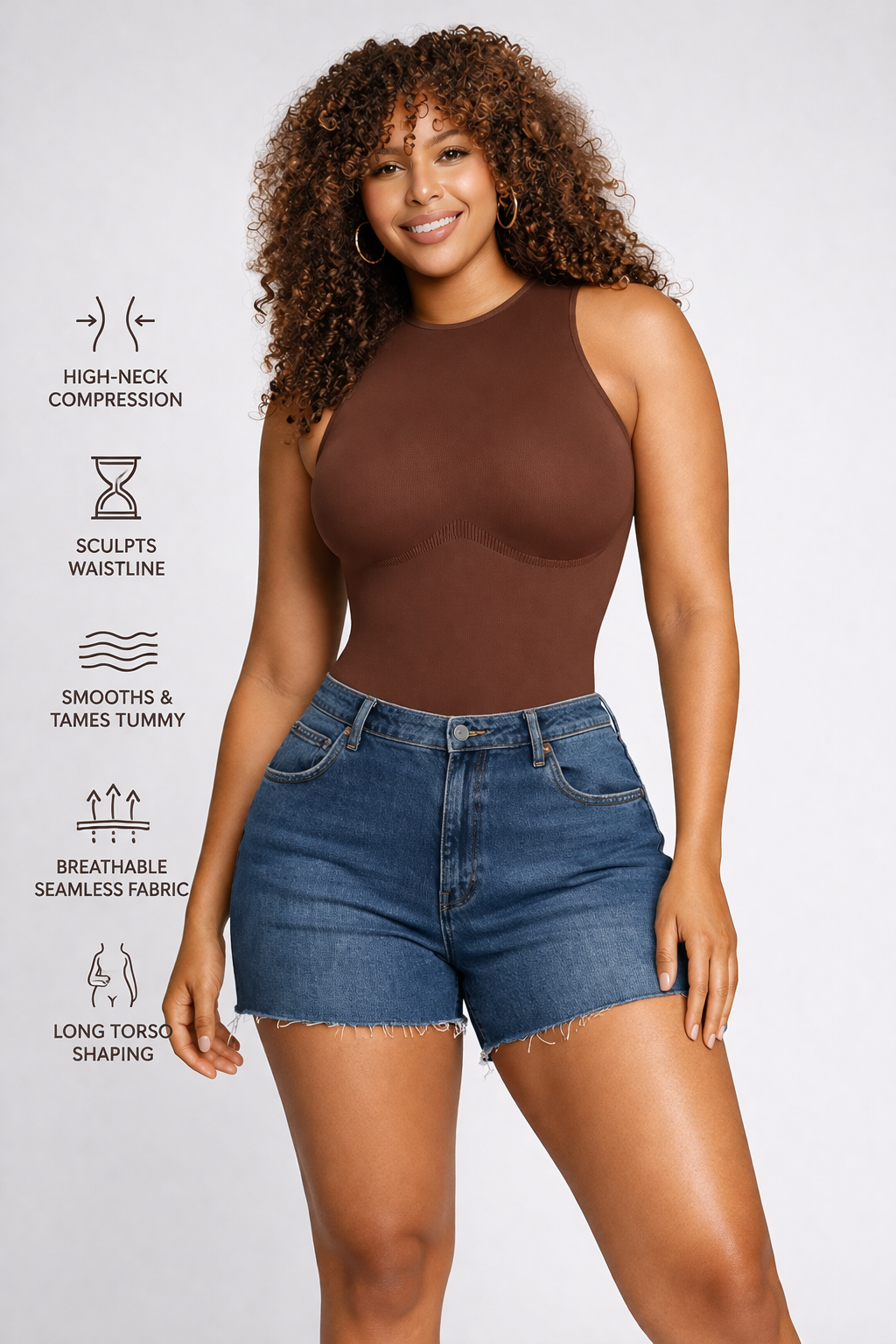 Soo Slick 360 Sculpt ME Seamless High-Neck Bodysuit