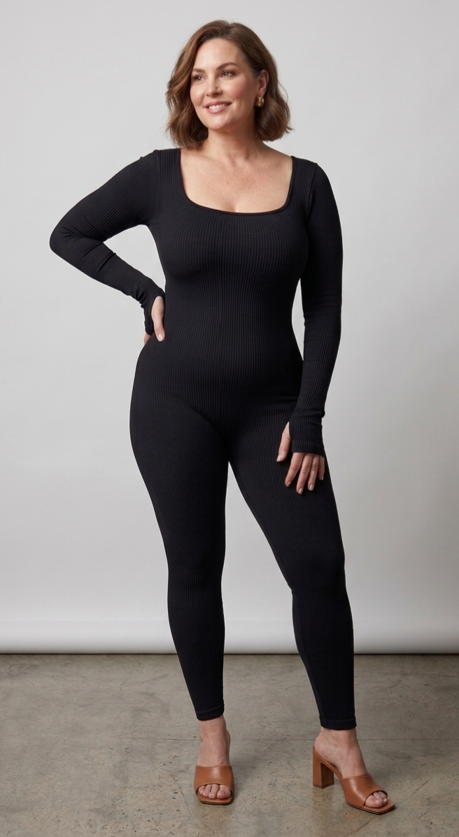 SOO SLICK SculptFit™ Long Sleeve Shapewear Jumpsuit
